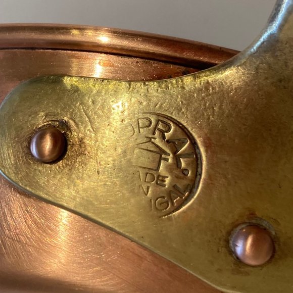 Vintage Metal Copper and Brass Frying Pan - Picture 5 of 6